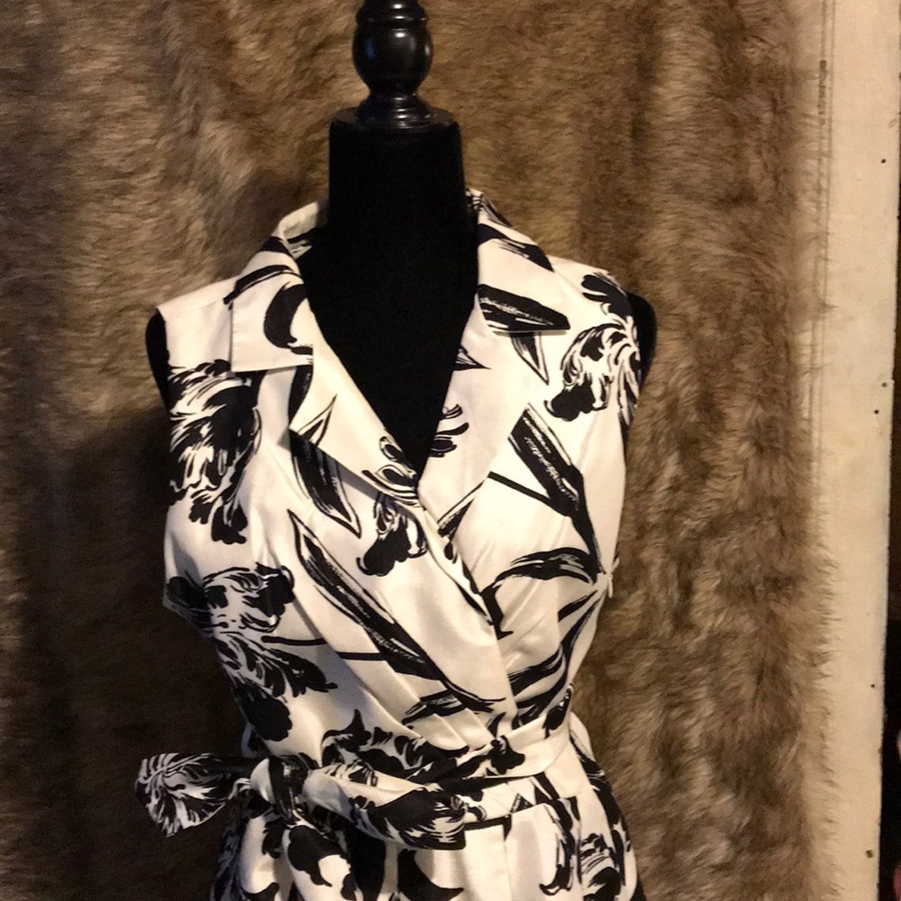 Semi formal/formal black & white cocktail dress